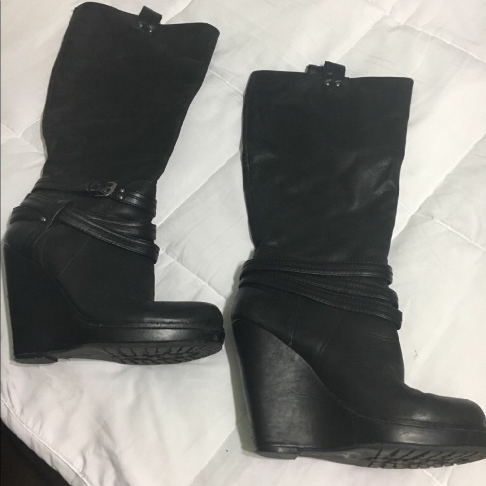 Black High Heel Wedge Jessica Simpson Boots